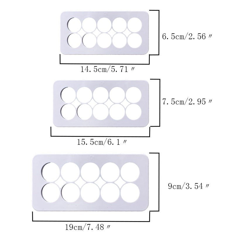 Geometric Grid Fondant Cookie Cutter Molder Hexagon Round Square Triangle for Baking Use TSC