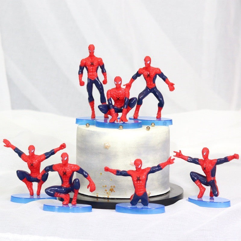 Superhero League  and Transportation Vehicle Boy Theme Cake Toy Topper Decoration TSC