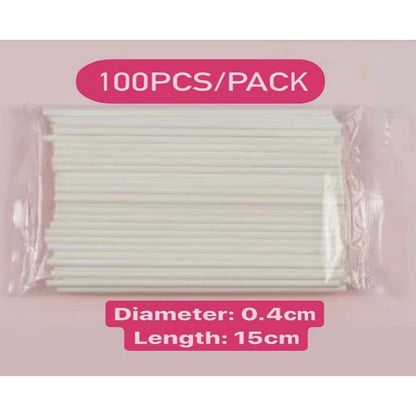 Cake Pop and Lollipop Sticks Thick Hard Paper Solid Core