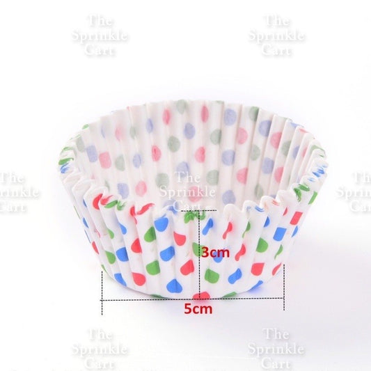 100pcs Paper Cupcake Muffin Liner Cup 3oz with Plain and Colorful Printed Designs TSC