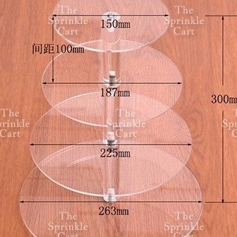3/4/5 Tier Acrylic Cupcake Stand Display Dessert Buffet Serveware TSC