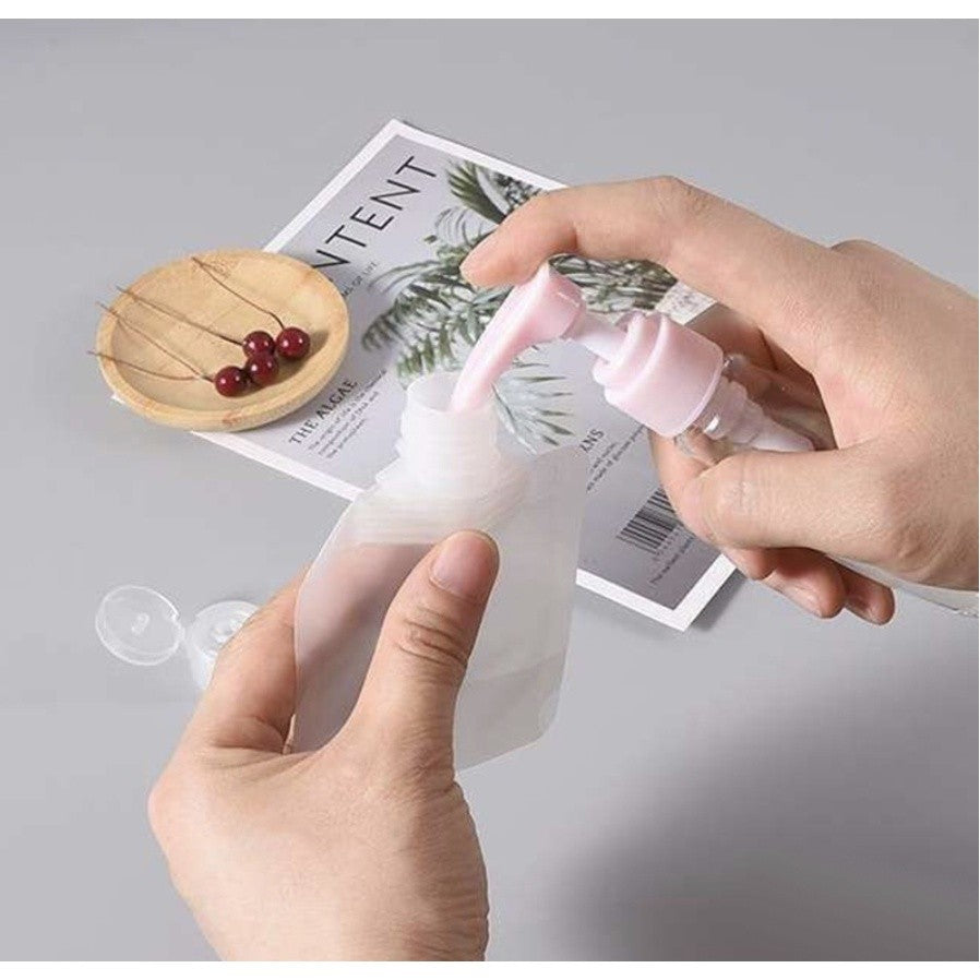 30/50/100ml Squeeze Plastic Pouch for Travel Use Easy Packing of Toiletry Fluid Items and Fluid Makeup TSC