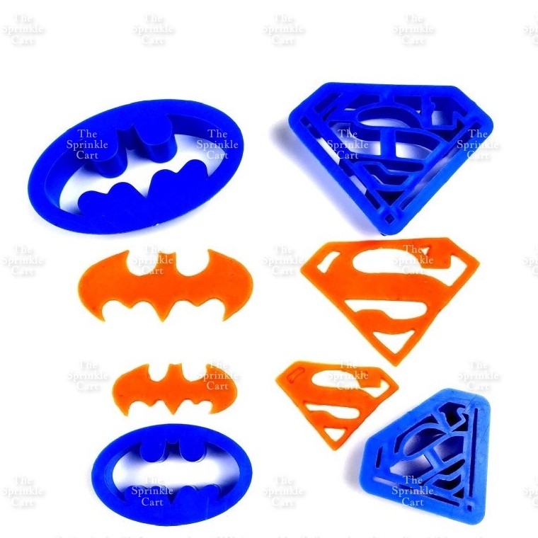 Superhero Princess Stamp Cutter Avengers Batman Superman Barbie Design for Cookie Fondant Cake Decoration and DIY Craft TSC