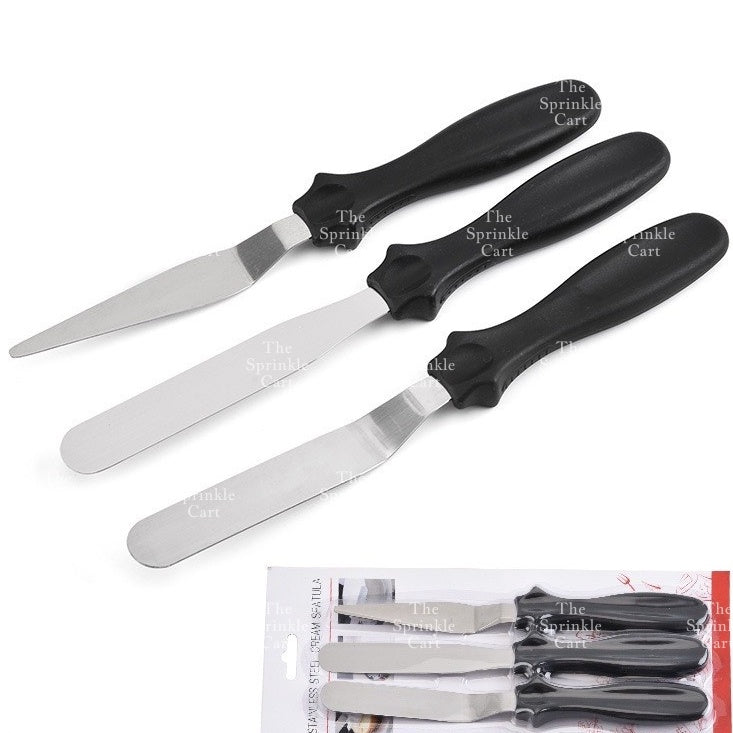 Set Offset Spatula Straight Angled Cake Cream Spreader Baking Frosting Palette TSC