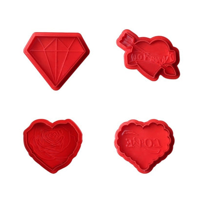 Valentine Cupid Heart Love Cookie Plunger Greetings Congrats Love Best Wishes Thank you Fondant CutterTSC
