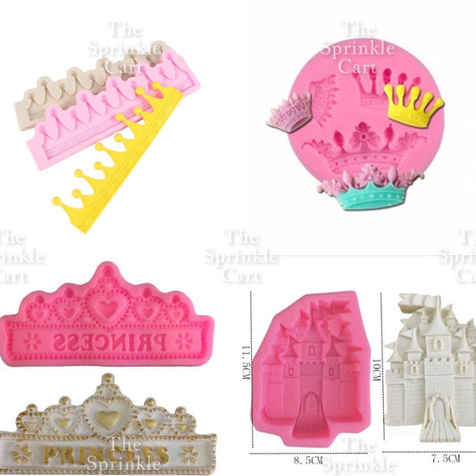 Crown and Castle Silicone Molder for Fondant Chocolate Resin DIY Arts & Crafts Mold Tool