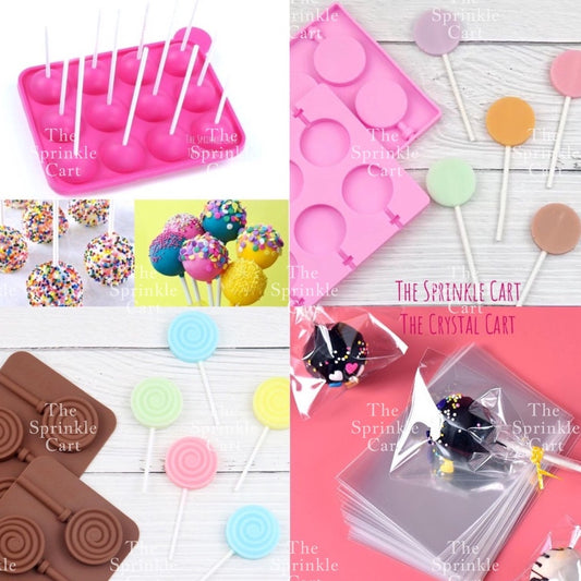 Lollipop Chocolate Silicone Molder Baking Candy Plastic Mold Cake Pop Plastic OPP TSC