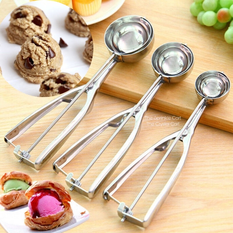 Ice Cream Scooper Stainless Steel Cookie Scooper Dessert