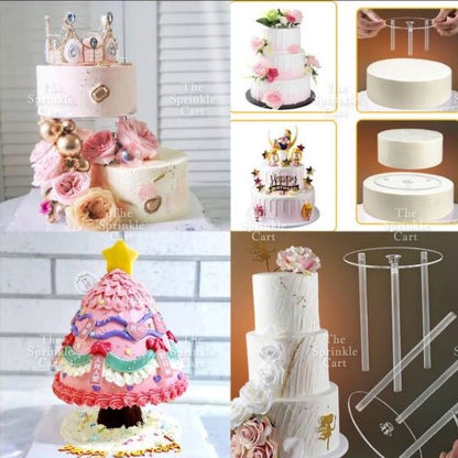 Multi-Layer Cake Support with Straw Pillars TSC