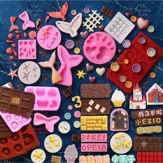 [PART 1] Silicone Chocolate Molder Baking Jelly Candy Mold Cake Decoration Resin Casting Crafting