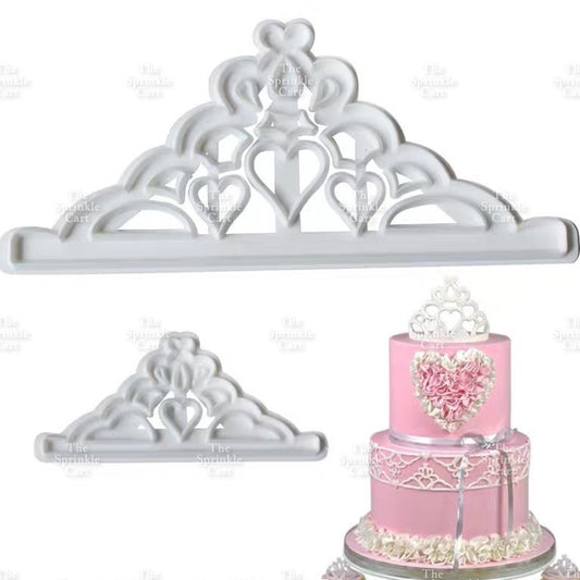 2pcs Set Crown Fondant Cookie Cutter Molder for Cake Decoration Use TSC
