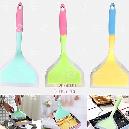 Wide Silicone Spatula Heat Resistant Flat Non-stick Silicone Spatula Baking Cooking