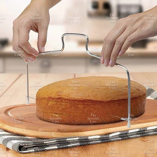Cake Slicer Leveler Adjustable Wire Slicer Stainless Steel Dough Cutter