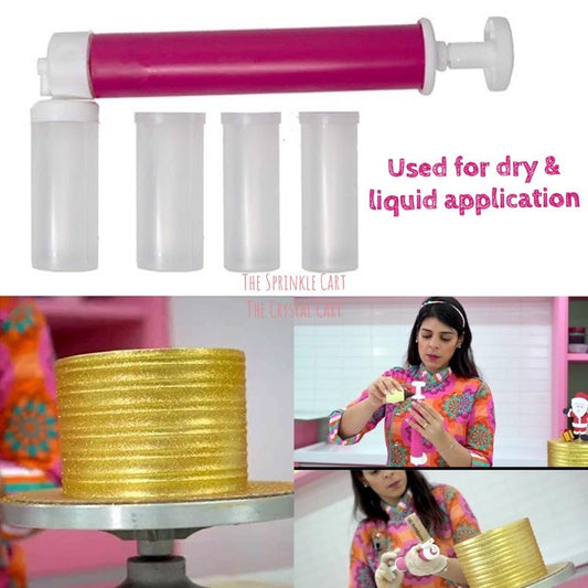 Manual Airbrush Cake Luster Sprayer and Luster Powder for Cake Decoration Use TSC
