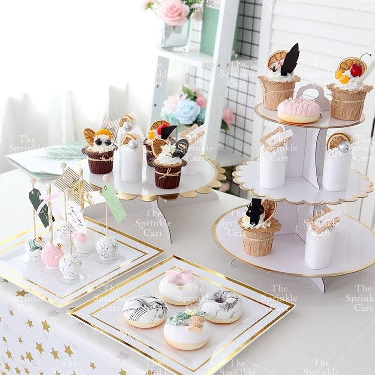 Thick Cardboard Cake Cupcake Stand for Party  Dessert Bar Display TSC