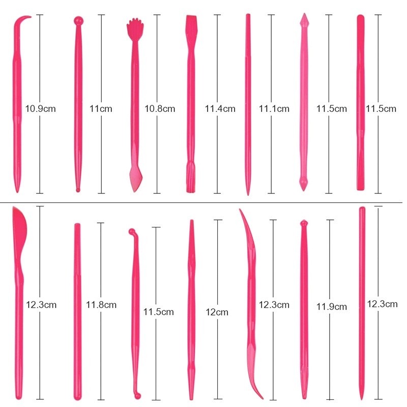 14pcs Plastic Sculpting Modelling Tool  for Cake Fondant Gum Paste and DIY Arts Use TSC