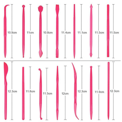 14pcs Plastic Sculpting Modelling Tool  for Cake Fondant Gum Paste and DIY Arts Use TSC