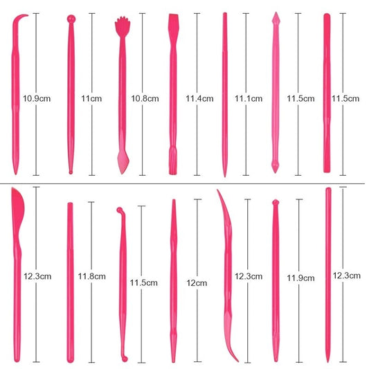 14pcs Plastic Sculpting Modelling Tool  for Cake Fondant Gum Paste and DIY Arts Use TSC