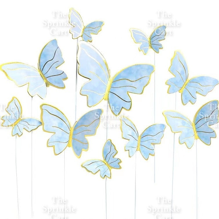 Leaf Round Paper Fan Butterfly Lady Girl Star Cake Topper Decoration TSC