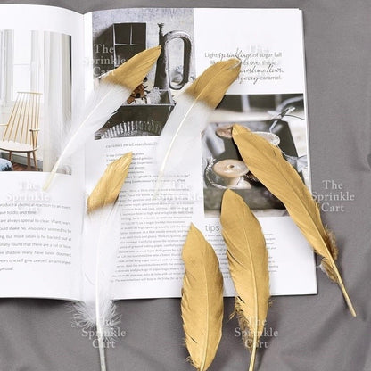 Colored Ostrich Goose Feather for DIY and Cake Decoration TSC