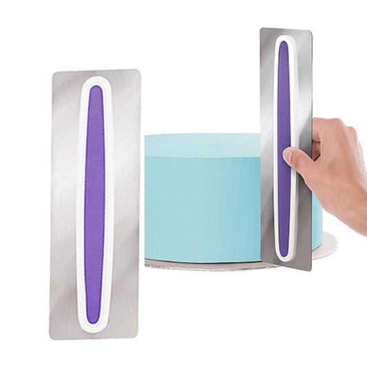 Stainless Steel Icing Smoother Scraper with Grip Cake Decorating Tool TSC