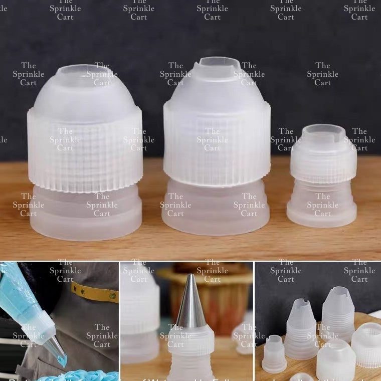 3pcs Small Medium Large Coupler Adaptor Nozzle Converter for Icing Pastry