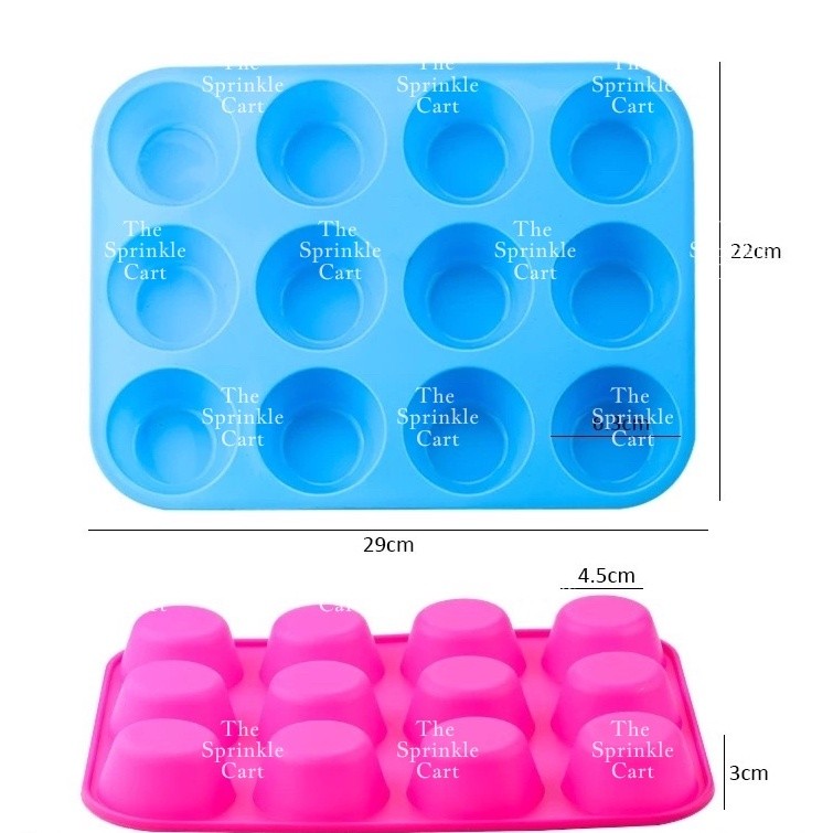 12-hole Cupcake Silicone Molder Tray for Baking Use TSC