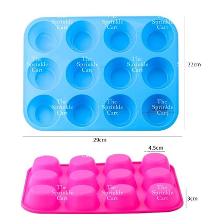 12-hole Cupcake Silicone Molder Tray for Baking Use TSC