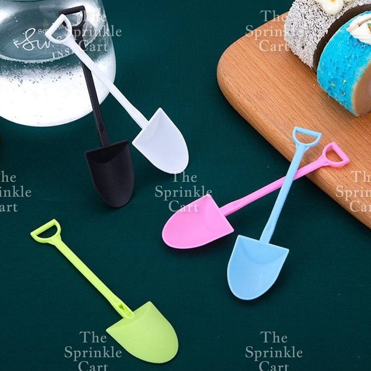 Disposable Clear and Shovel Style Spoon for Dessert and Takeout TSC