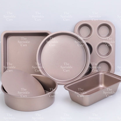 Non stick Golden Baking Pan Cupcake Molder Loaf Bento Pan Cake Japanese Cheesecake TSC