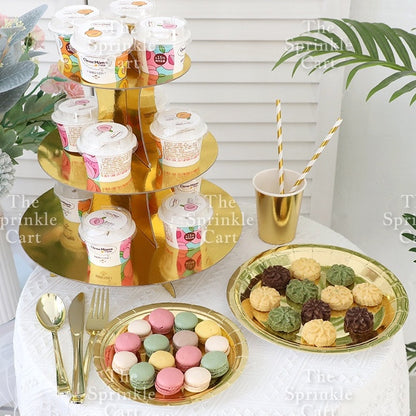 3-Layer Cupcake Stand Cake And Dessert Displays Birthday Party Celebration Themed Cupcake Holder