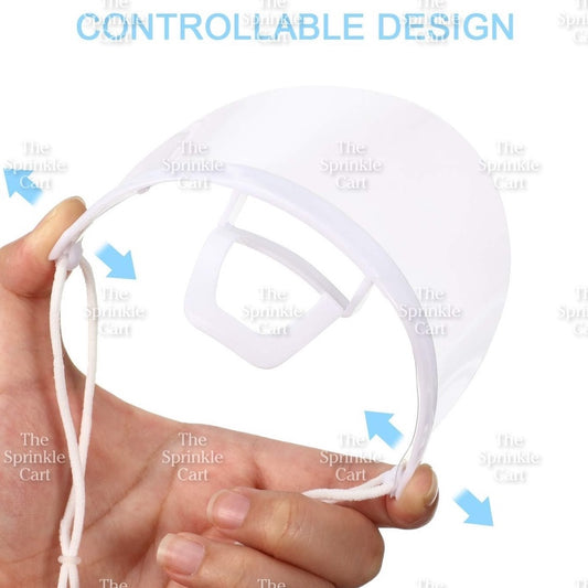 10pcs Clear Mouth Shield Food Protection Face Mask Anti-Fog Faceshield Transparent Cooking Baking