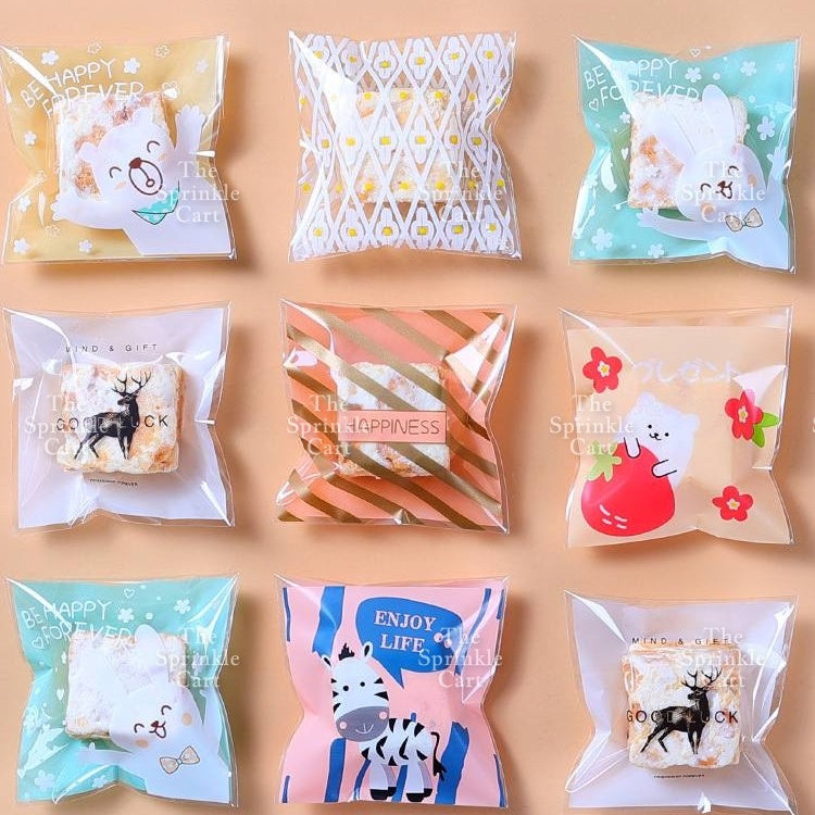 Cookie Packaging OPP & Plastic Loot Bag Halloween Christmas Pastry Bag Transparent Cookie Plastic Bag