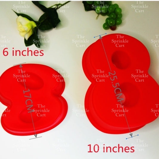 0-9 Set 6-inch Silicone Number Cake Molder for Birthday Anniversary Milestone Bento Cake TSC