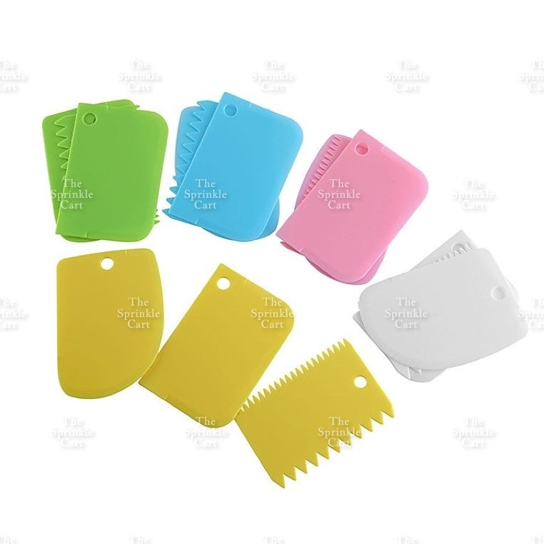 3pcs Plastic Scraper Cake Smoother Dough Cutter Baking Tool TSC