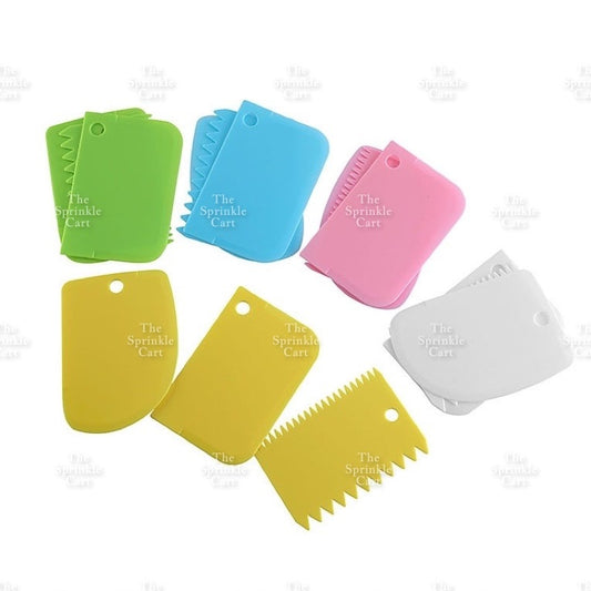 3pcs Plastic Scraper Cake Smoother Dough Cutter Baking Tool TSC