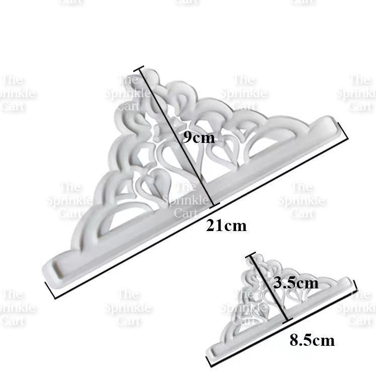 2pcs Set Crown Fondant Cookie Cutter Molder for Cake Decoration Use TSC