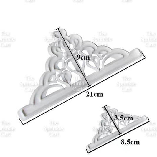2pcs Set Crown Fondant Cookie Cutter Molder for Cake Decoration Use TSC
