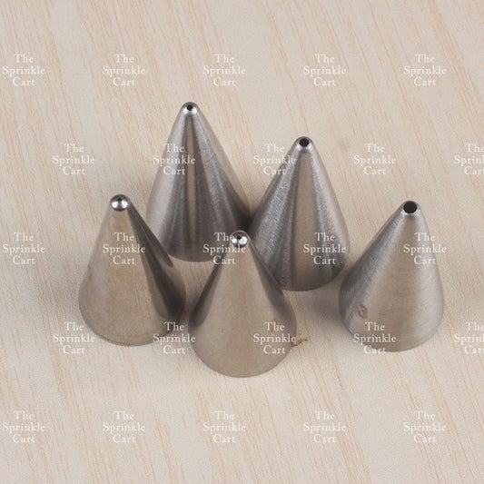 5pcs Set Fine Round Nozzle Tip for Cake Writing Dedication Decoration