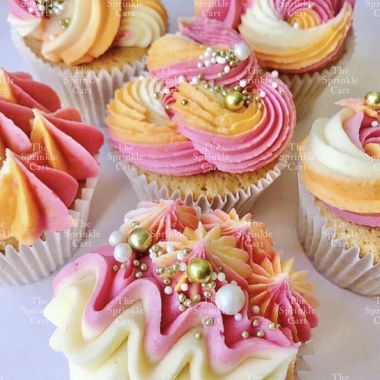 Edible Sprinkle Dragees Luxe Series Metallic Gold Rosegold Matte Pastel 50grams Decoration
