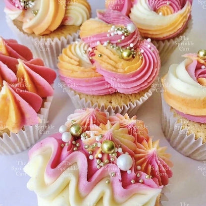 Edible Sprinkle Dragees Luxe Series Metallic Gold Rosegold Matte Pastel 50grams Decoration