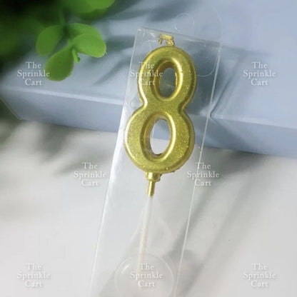 Number Candle for Birthday Cake Party Supplies Gold and Silver TSC