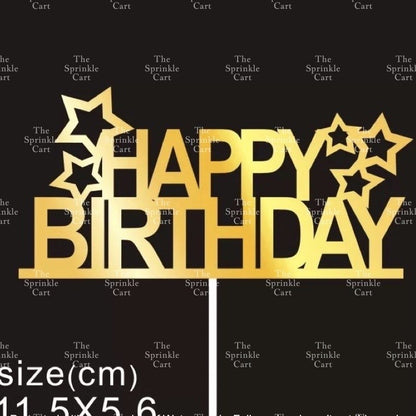 Glitter &Printed Paper Birthday Love Castle Cake Topper Decoration TSC
