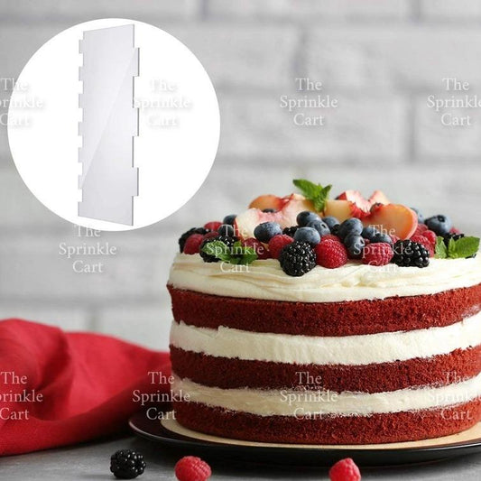 Double Edge Acrylic Scraper and Round Smoother Baking Tool TSC
