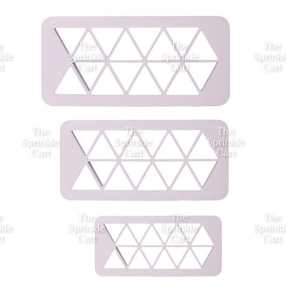 Geometric Grid Fondant Cookie Cutter Molder Hexagon Round Square Triangle for Baking Use TSC