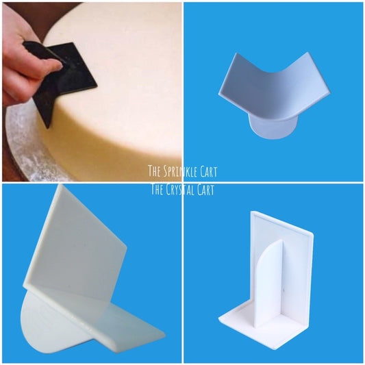 Fondant Frosting Edge Polisher Smoother for Cakes V-shape L-shape U-shape Baking Tool TSC