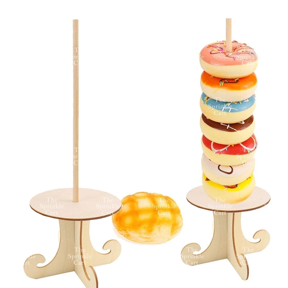 Wooden Donuts Wall Display Stand Holder Donut Sweets Doughnut Rack for Party Birthday Wedding