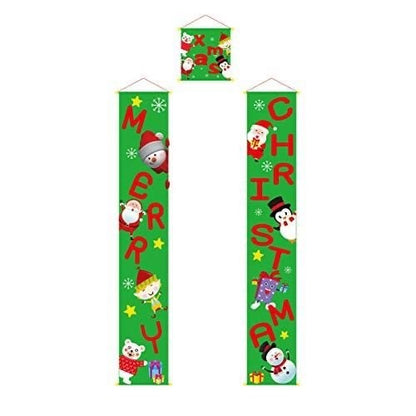 Merry Christmas Wall and Door Banner Hanging Backdrops Home Display Props TSC