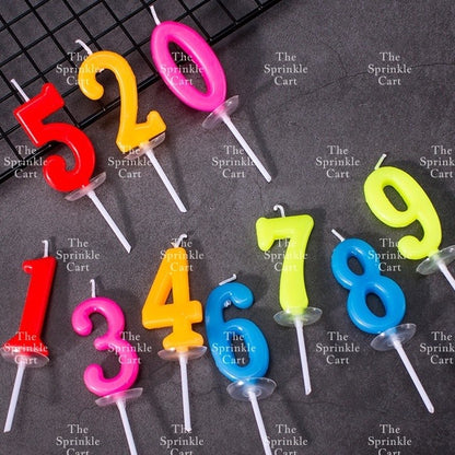 1pc RANDOM COLOR Number Candle for Birthday Cake Party Supplies TSC