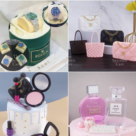 Bag Cake Topper Designer Bag Expensive Louis Vutton EL-V Cha-nel Bag Cake Topper